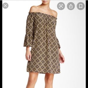 Off the shoulder shift dress